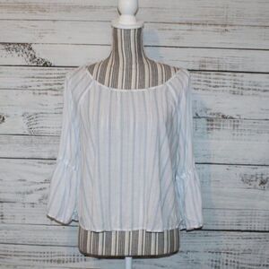 Hollister Cold Shoulder Bell Sleeve Blouse Size S